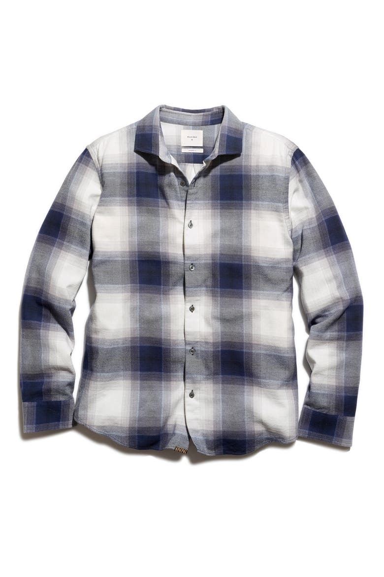 Bold Melangé Plaid Shirt, Alternate, color, CARBON BLUE