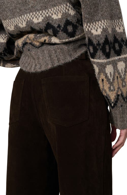 Joe's Jeans The Mia High Waist Ankle Wide Leg Faux Suede Jeans In Black