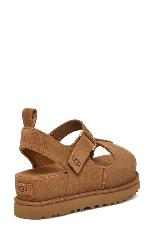 Ugg(r) Goldenstar Platform Sandal In Chestnut