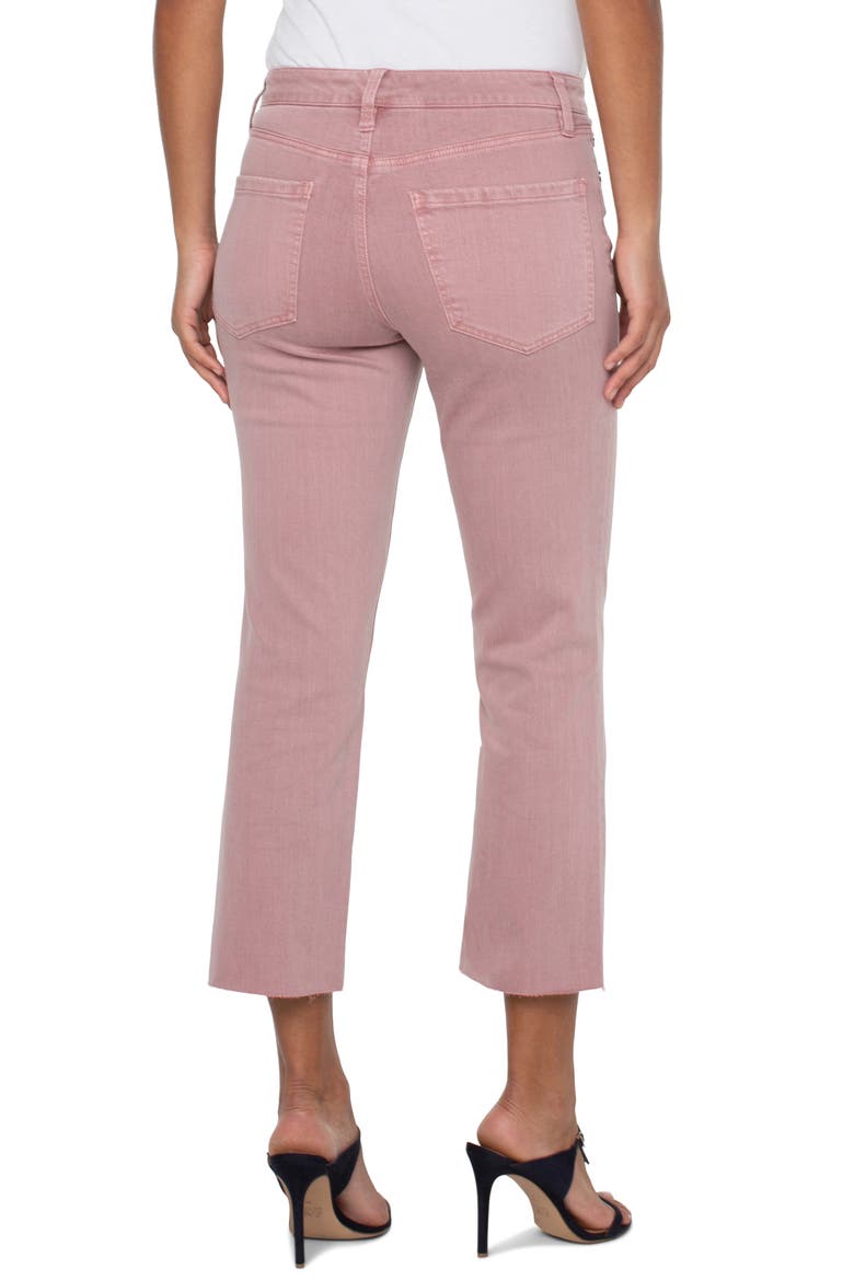 Kennedy Raw Hem Crop Straight Leg Jeans, Alternate, color, ASTER MAUVE