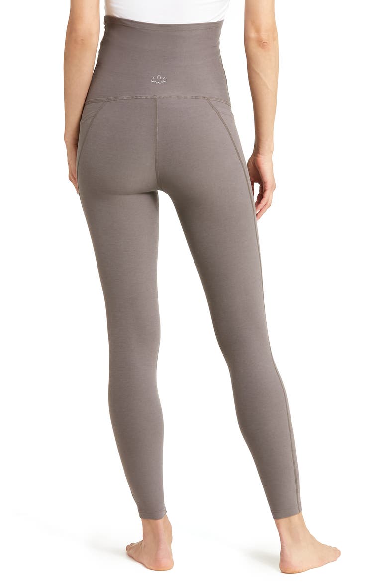 Out of Pocket High Waist Maternity Leggings, Alternate, color, WOODLAND HEATHER