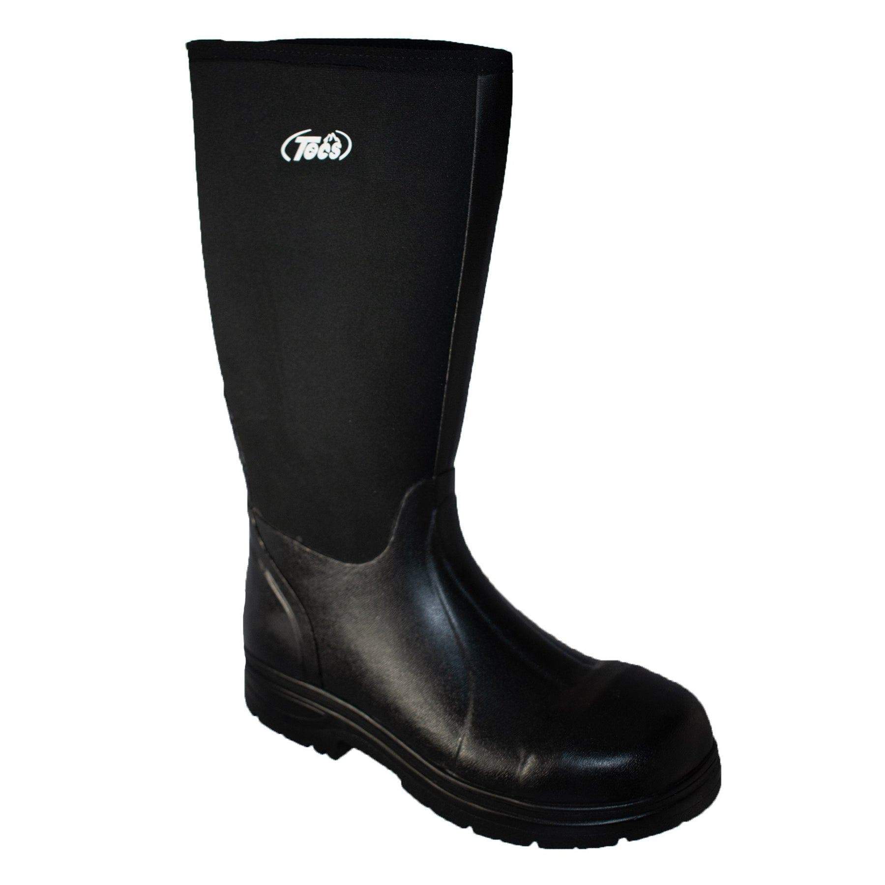 Tecs 16" Cement Rubber Boot Steel Toe, Main, color, Black
