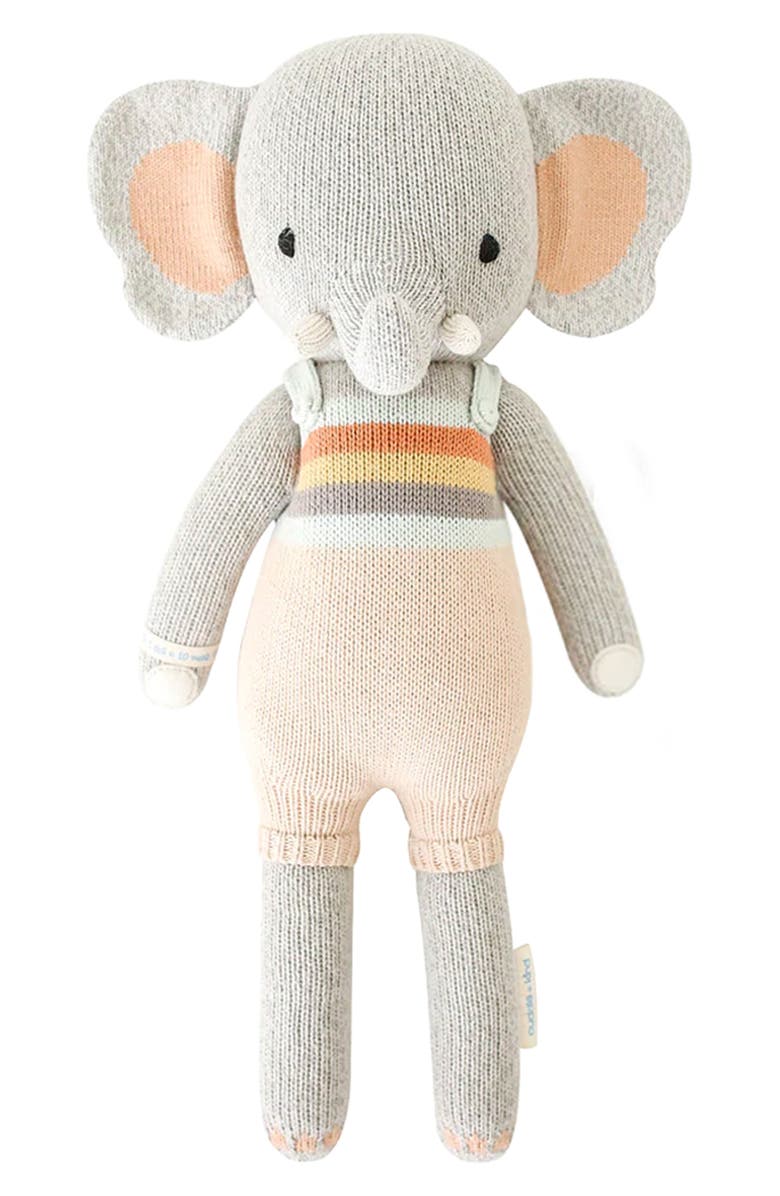 cuddle+kind cuddle + kind Evan the Elephant Stuffed Animal, Main, color, Grey
