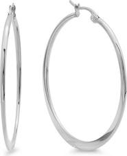 STEELTIME 45mm Stainless Steel Hoop Earrings
