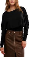 Free People Moxie Draped Jersey Top
