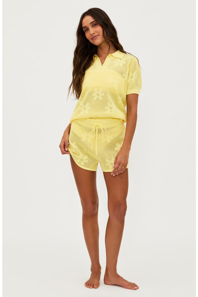 Liliana Semisheer Cotton Cover-Up Top, Alternate, color, BUTTER BLOSSOM