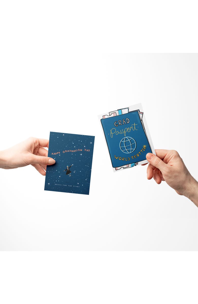 Ramus & Co Celebration/Graduation Greeting Card Pack Sets (3 ct, Assorted) Stars Graduation, Passport Grad, Have a Fun Trip, Alternate, color, Multi-Pack