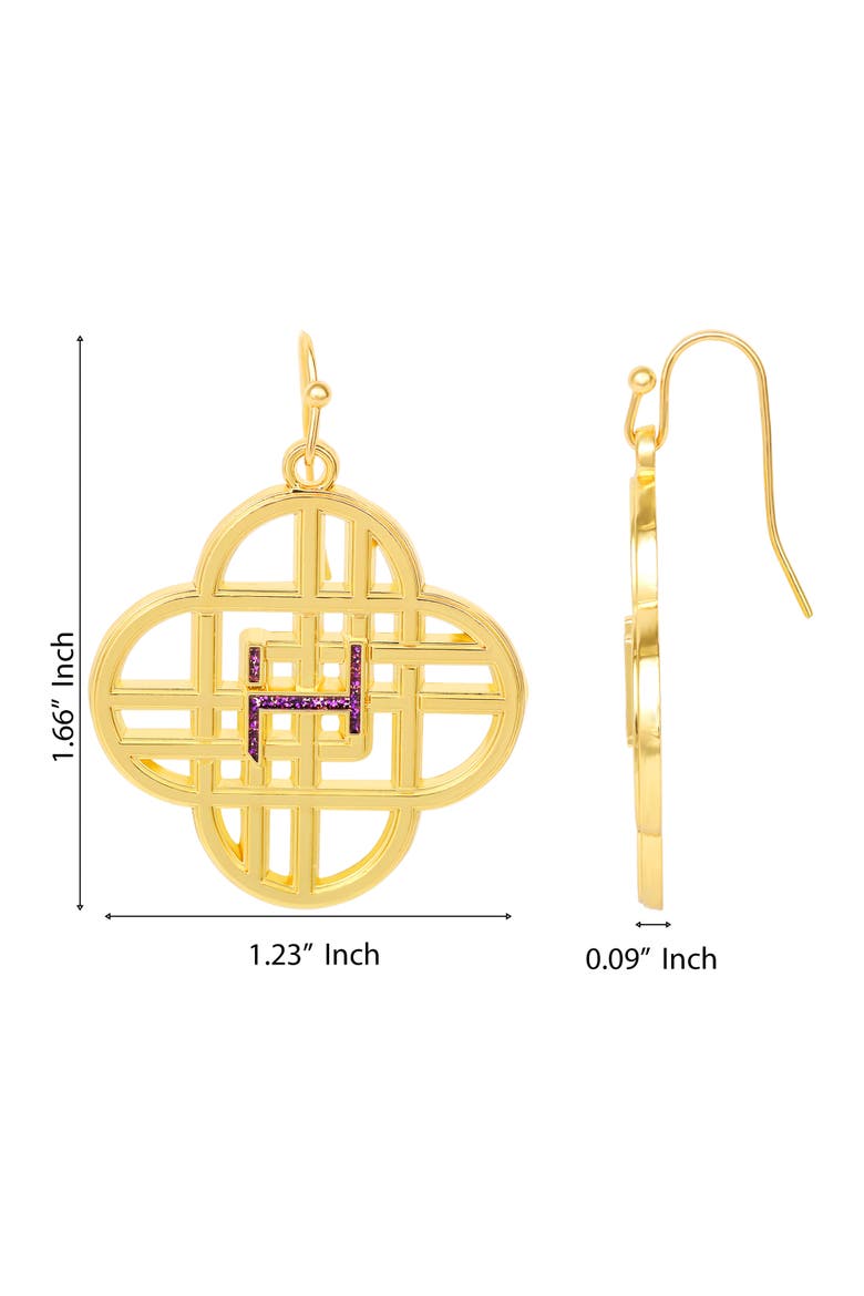 Huntrix Logo Dangle Earrings Official License, Gold-Tone Huntix Earrings, K-Pop Gifts, Alternate, color, Gold-Tone