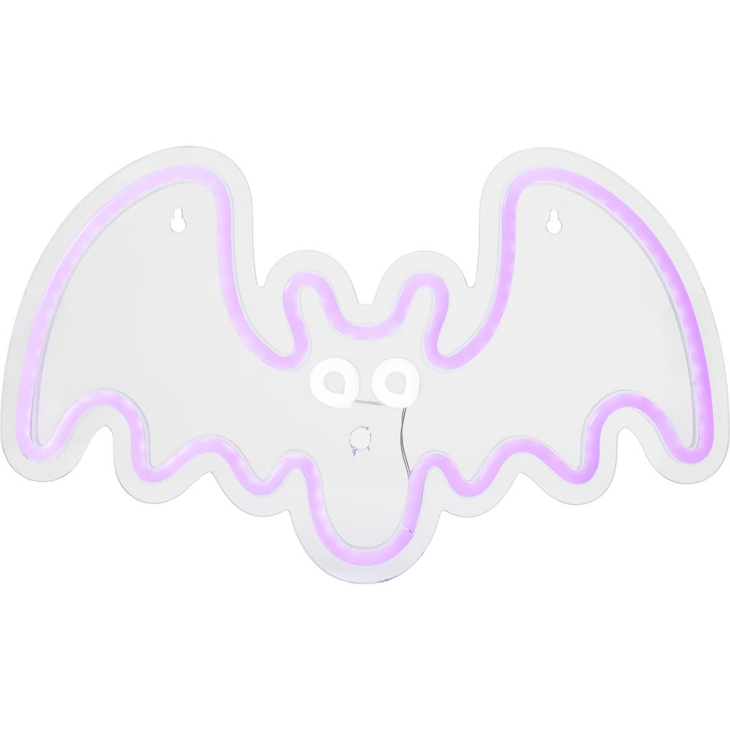 Northlight 15in Led Lighted Neon Style Bat Halloween Window Silhouette In Purple