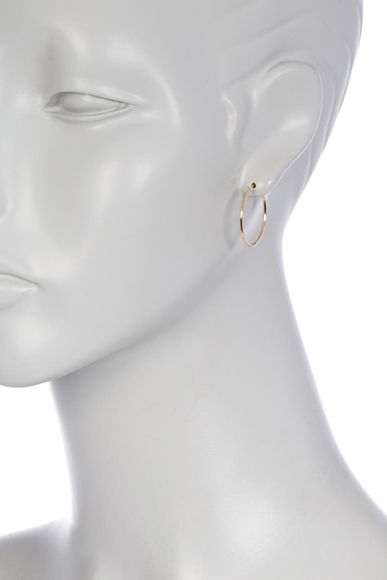 14K Yellow Gold Endless 25mm Hoop Earrings, Alternate, color, GOLD