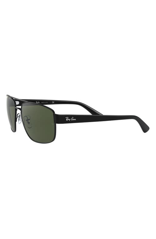 Ray Ban Ray-ban 60mm Navigator Sunglasses In Black/green