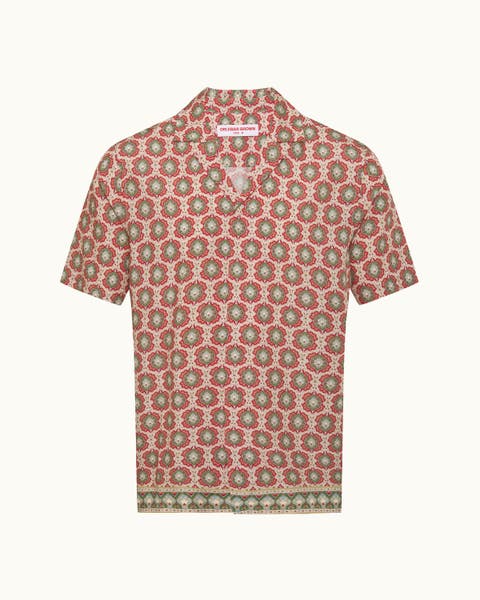 Maitan Relaxed Fit Passetto Print Shirt