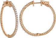 LuvMyJewelry Serpine14K Gold Diamond Hoop Earrings - 2.1 Cts