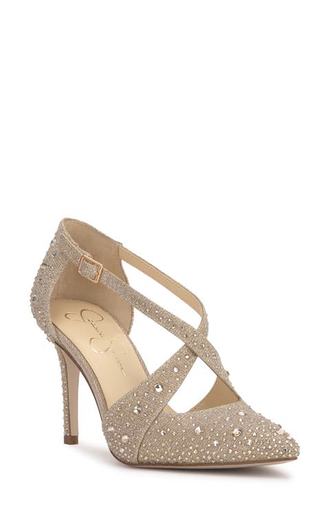 Accile Rhinestone Cluster Pump