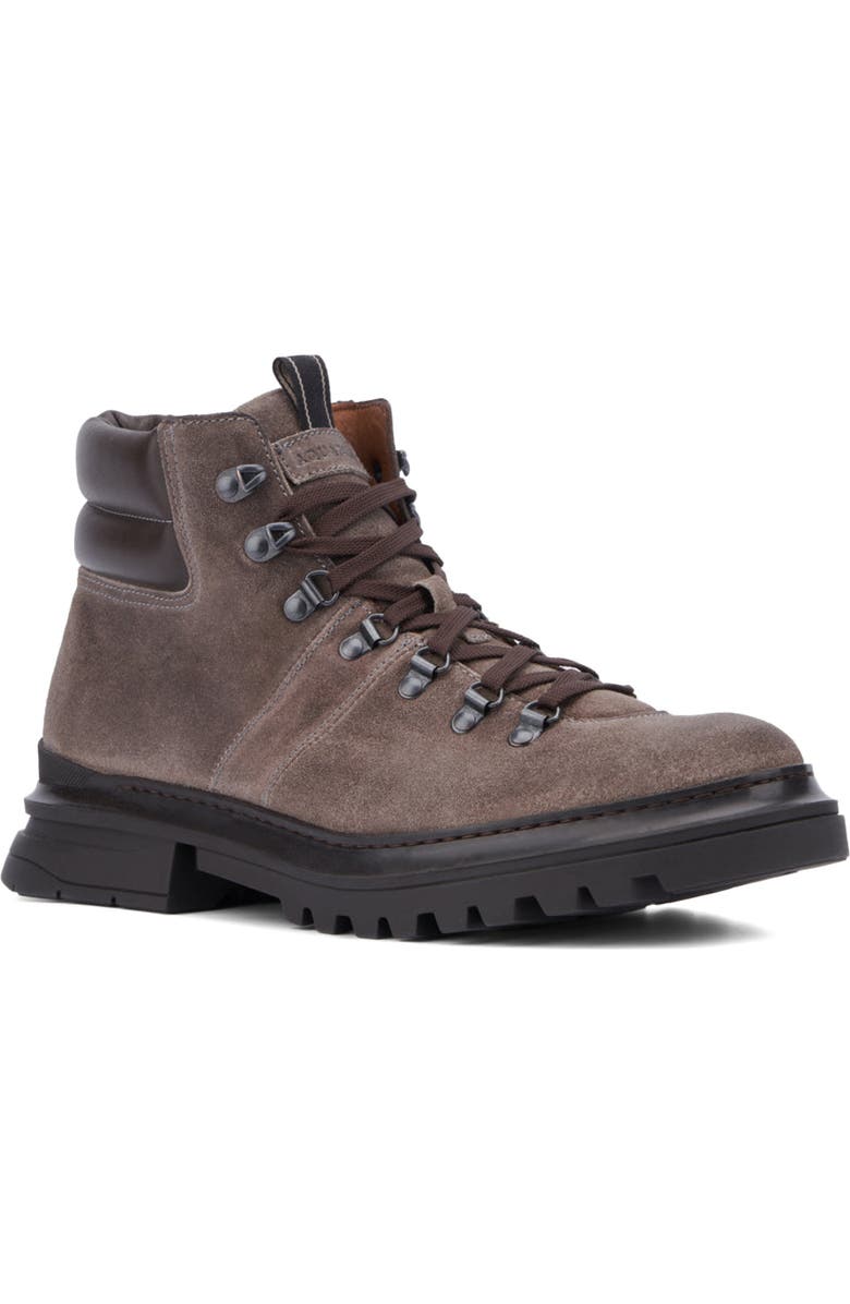 Aquatalia Edwin Weatherproof Lace-Up Boot, Main, color, Grey/Dark Brown