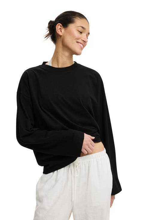 Women's Oversized Boxy Long Sleeve Tee