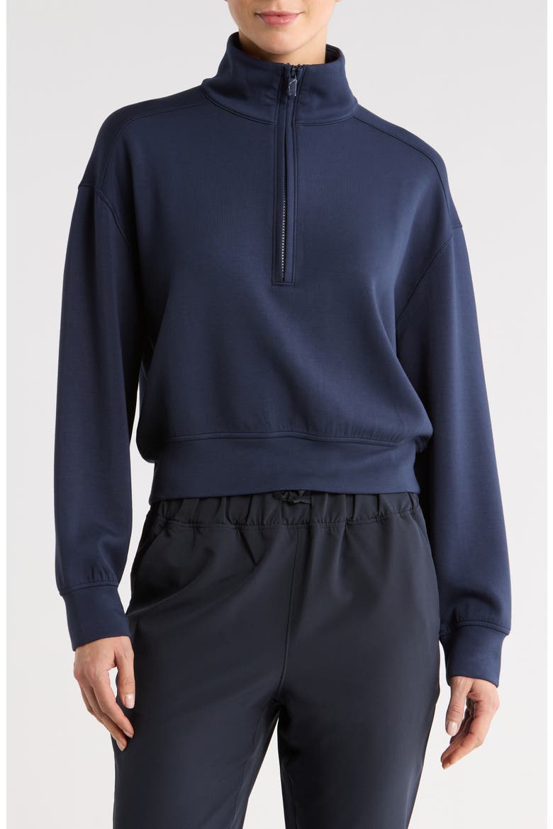 Skyloft Soft Echo Half Zip Pullover, Main, color, Navy Blazer