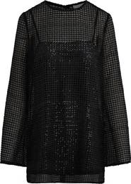 Favorite Daughter The Sweet Life Sequin Long Sleeve Minidress