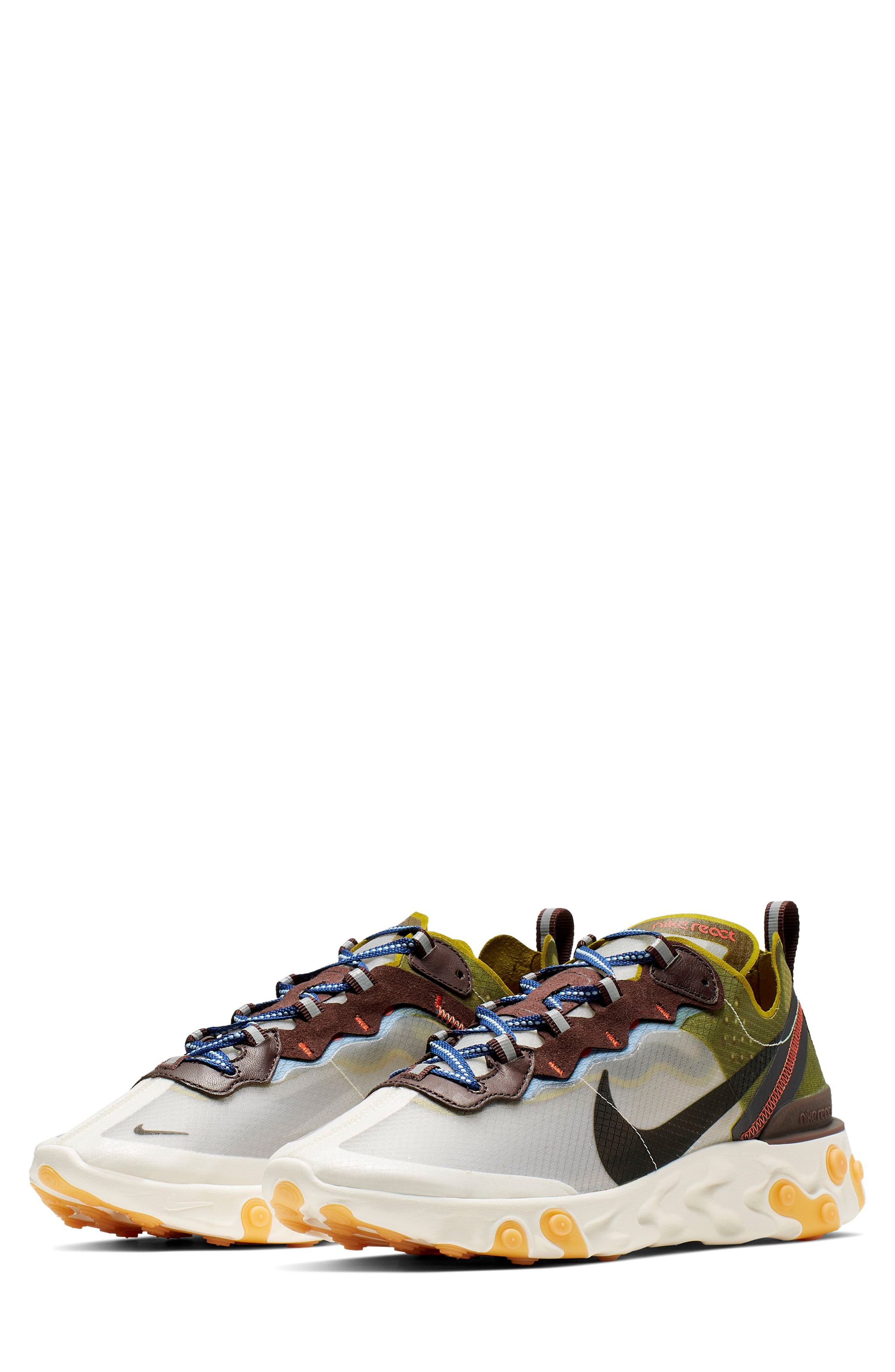 React Element 87 Sneaker, Main, color, MOSS/ BLACK/ EL DORADO