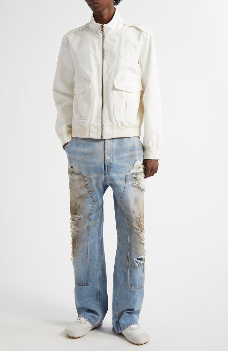 MM6 Maison Margiela Cotton Sports Jacket, Alternate, color, Off White