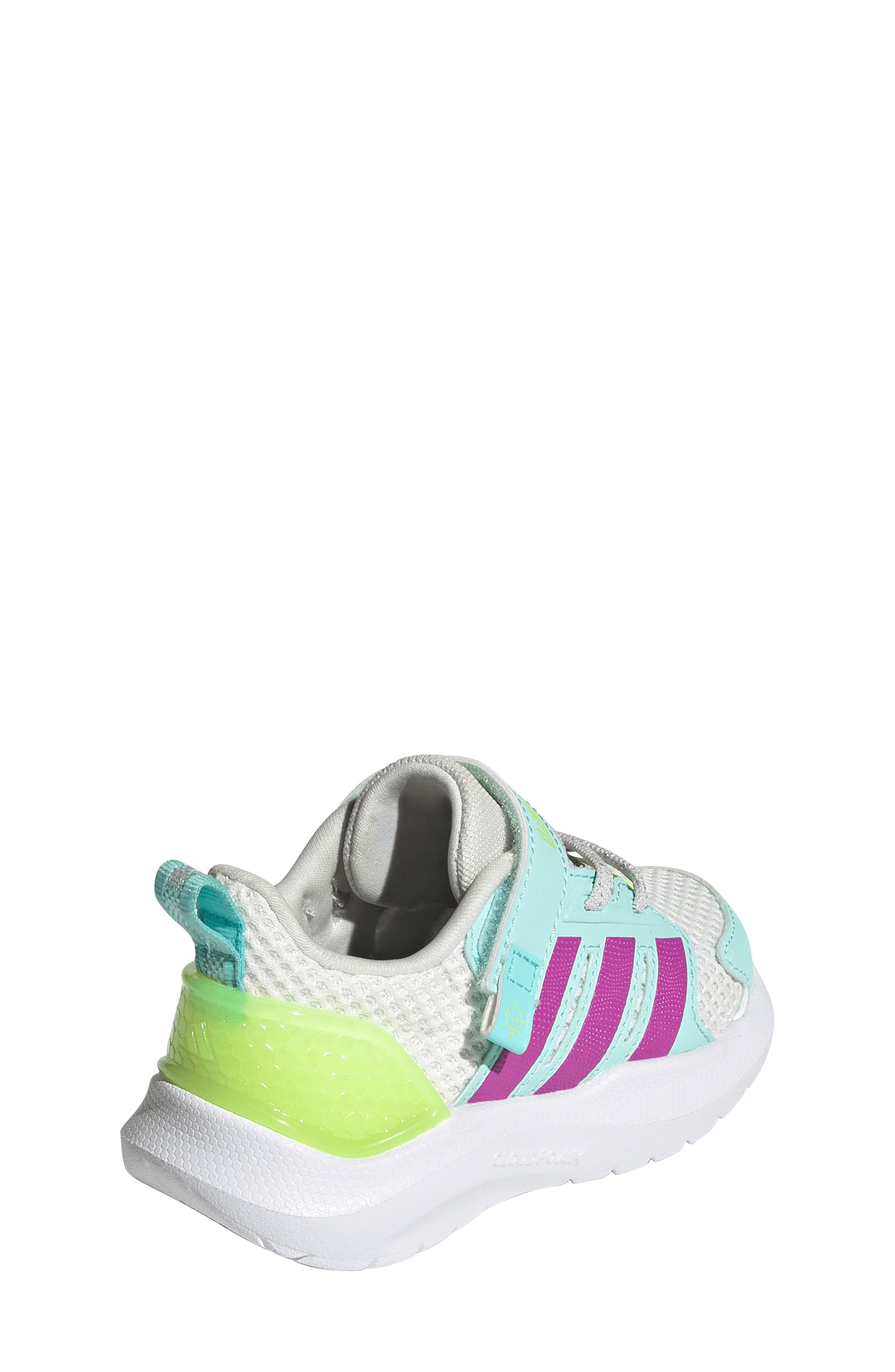 adidas Kids' Lightorama Sneaker, Alternate, color, White/ Purple Burst/ Lemon