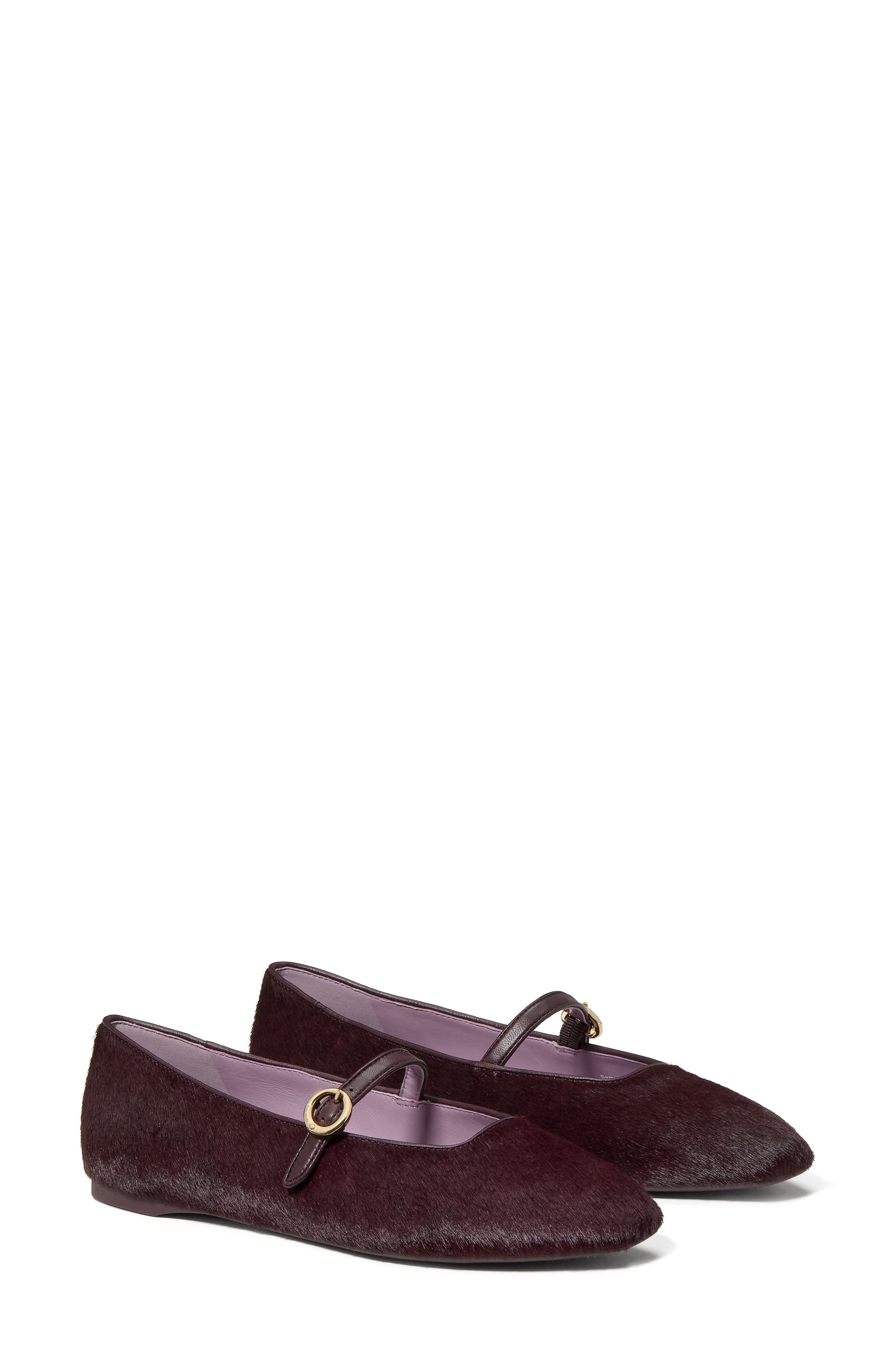 Kate Spade New York halo genuine calf hair mary jane, Alternate, color, Blackberry Jam