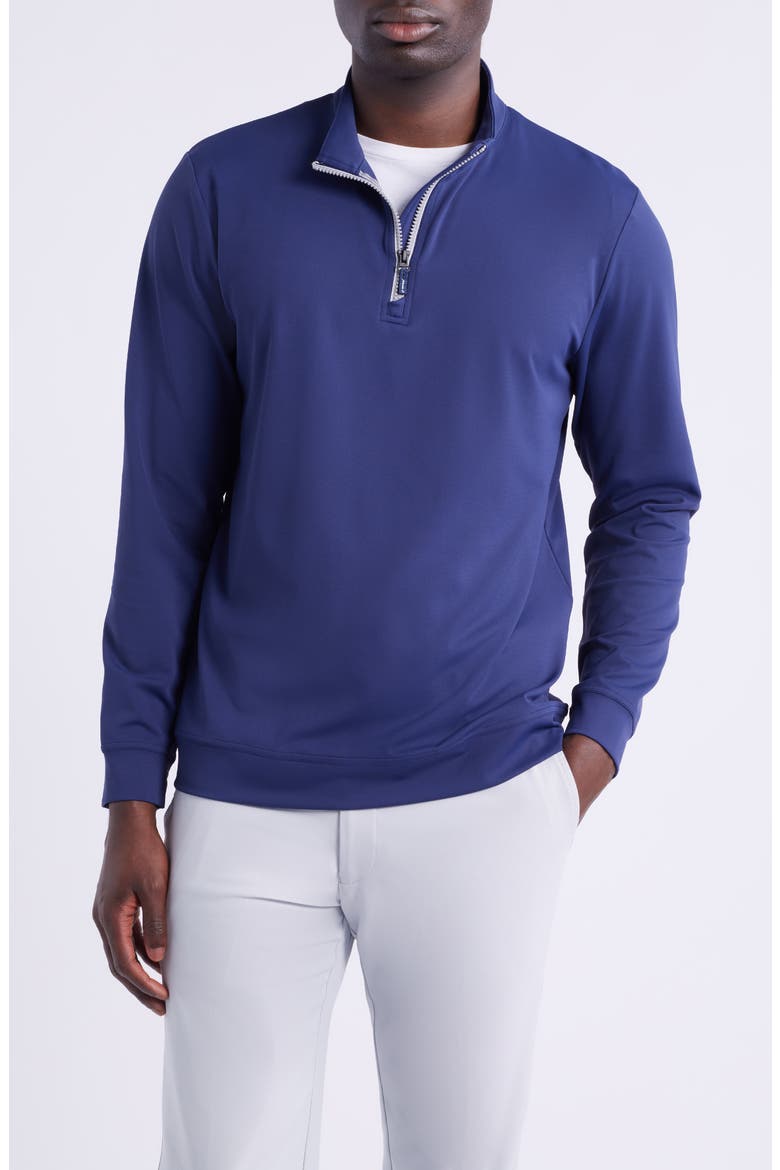 Quarter Zip Pullover, Main, color, NAVY