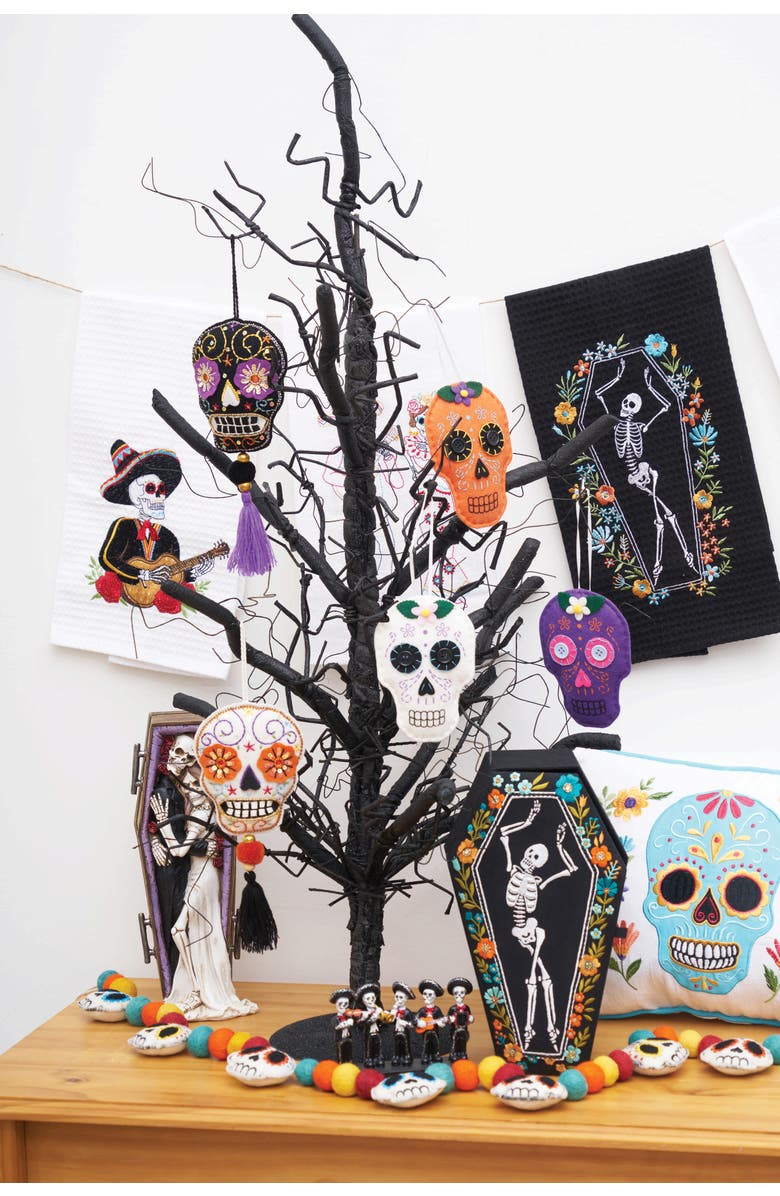 C&F Home Mariachi Guitar Waffle Weave Dishtowel, Alternate, color, Orange