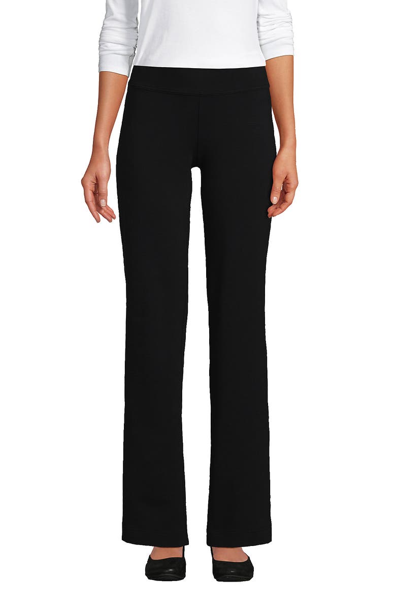 Lands' End Starfish Mid Rise Straight Leg Pants, Alternate, color, Black