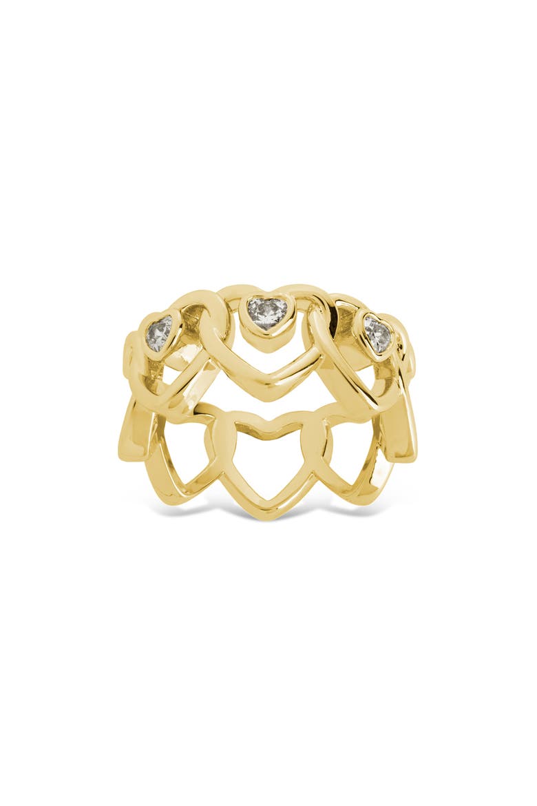 Kaja Heart Outline Ring, Main, color, GOLD