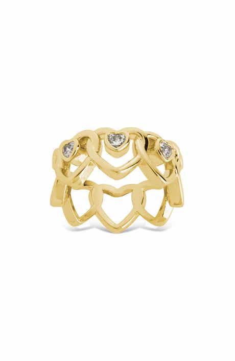 Sterling Forever Kaja Heart Outline Ring