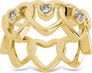 Sterling Forever Kaja Heart Outline Ring