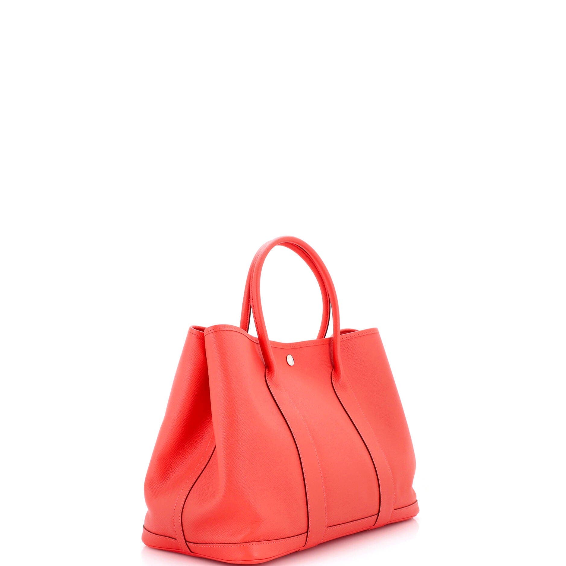 Pre-Owned Hermes Garden Party Tote Leather 36, Alternate, color, Rouge Pivoine