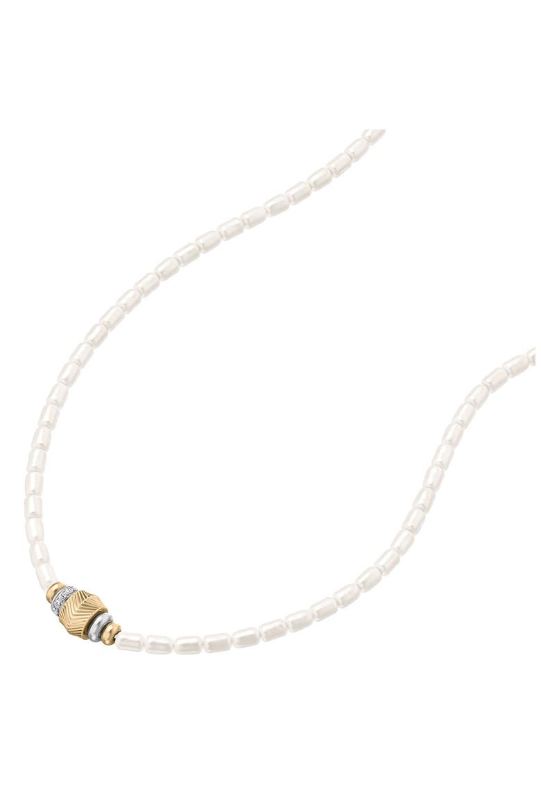 Harlow Pav Rondelle Imitation Pearl Necklace, Alternate, color, MULTI