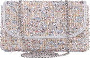 Nina Cerise Textured Clutch