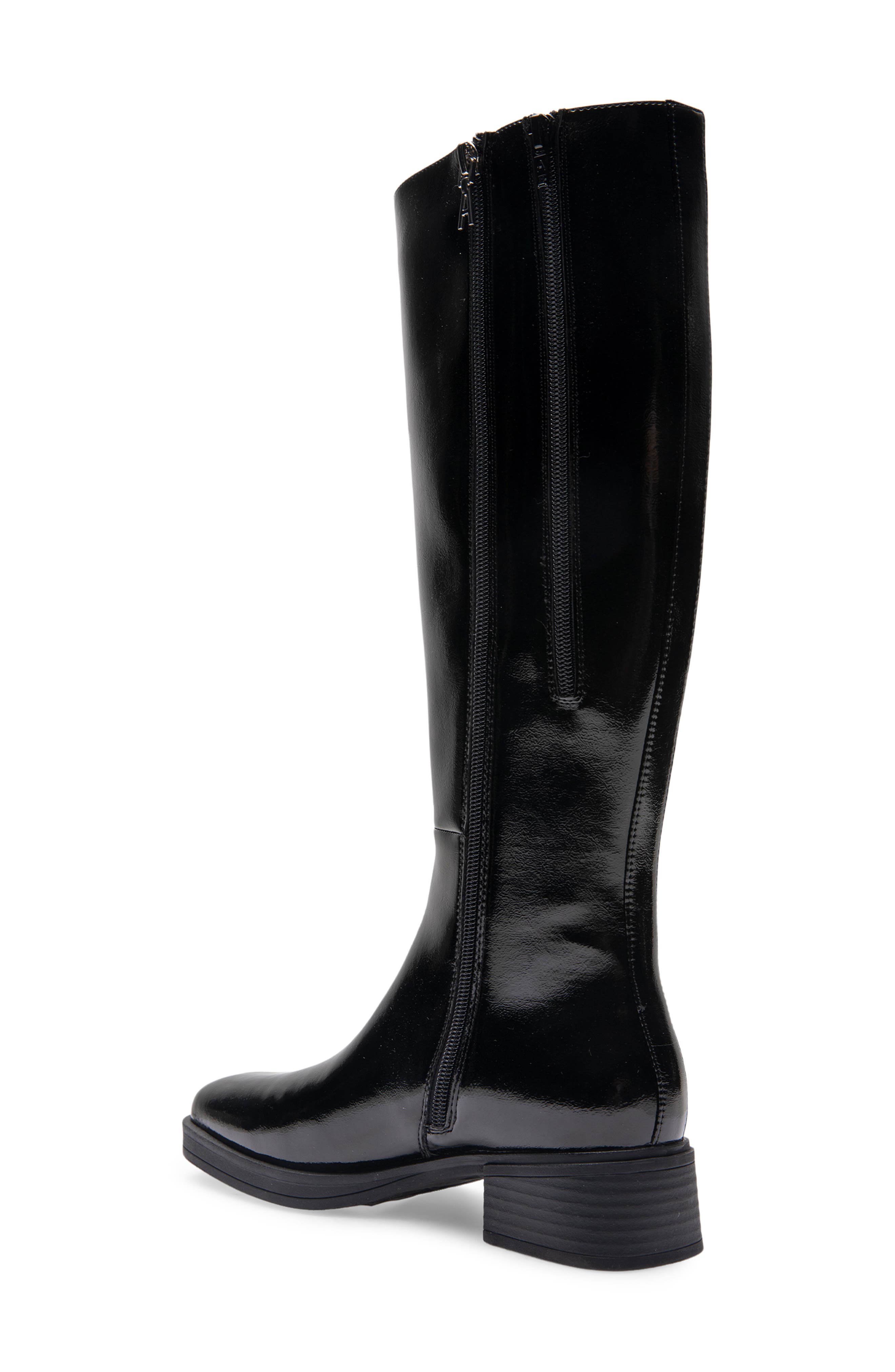 Aerosoles Daria Knee High Boot, Alternate, color, Black Patent Crinkled Faux