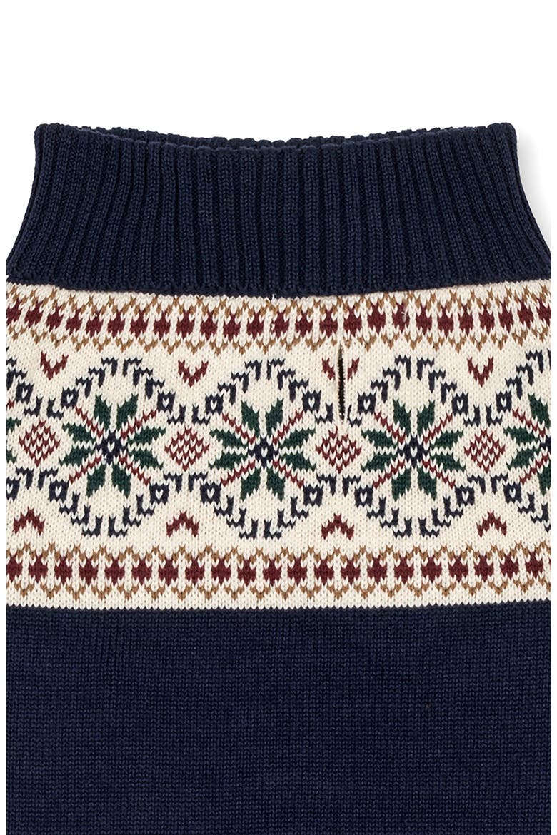 Organic Fair Isle Dog Sweater, Alternate, color, Scottish Snowflake