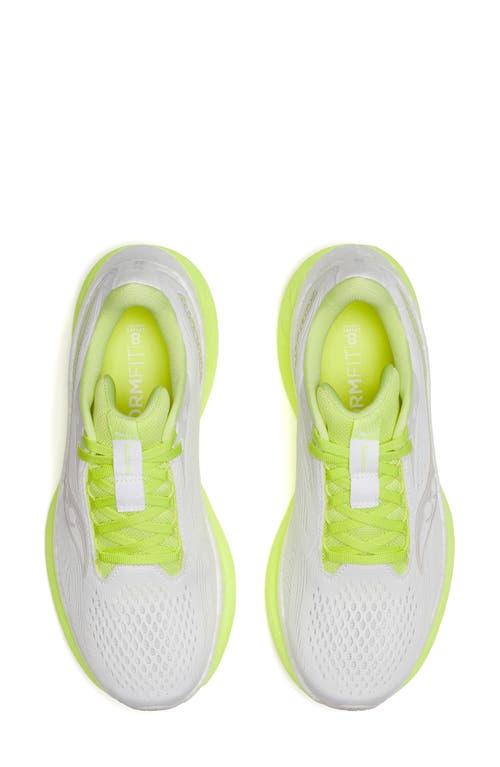 Saucony Ride 18 Running Shoe In White/sunny