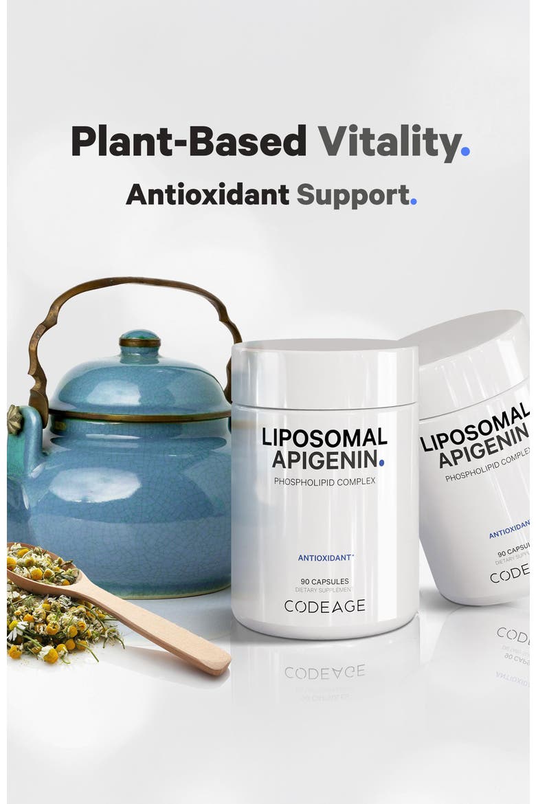 Liposomal Apigenin Daily Flavonoid Chamomile Supplement, Alternate, color, White