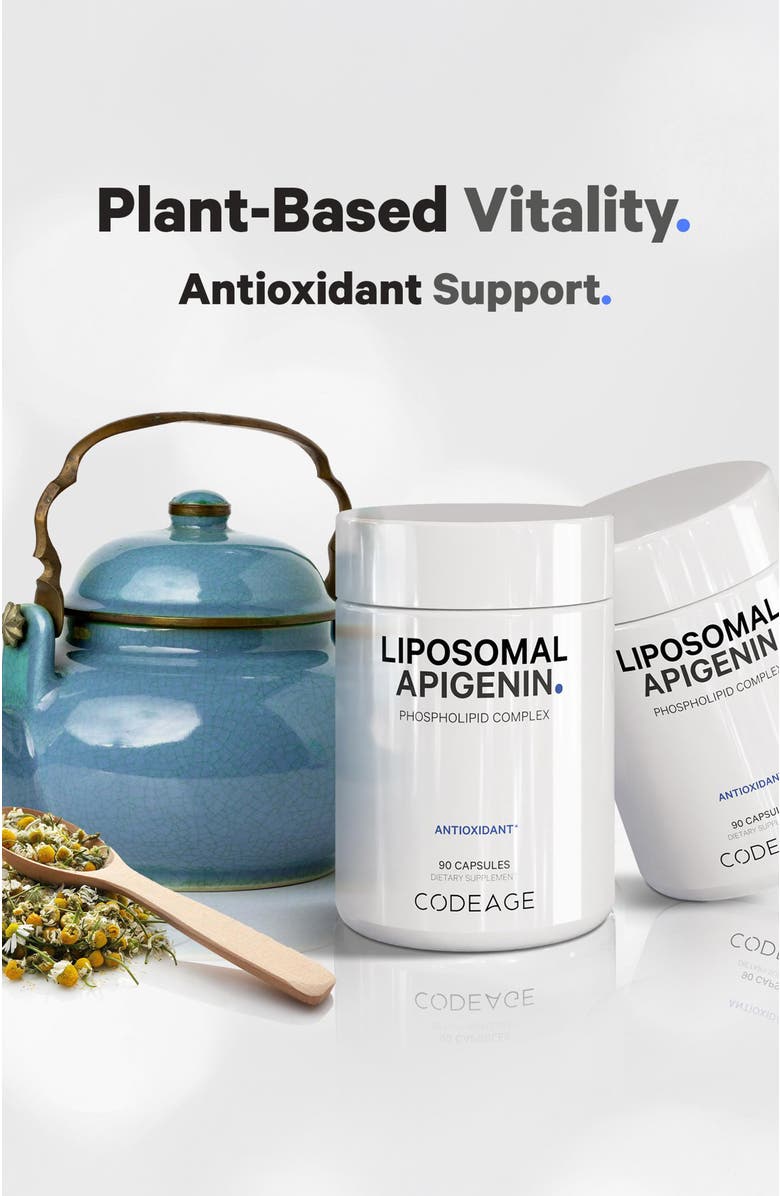 Codeage Liposomal Apigenin Daily Flavonoid Chamomile Supplement, Alternate, color, White