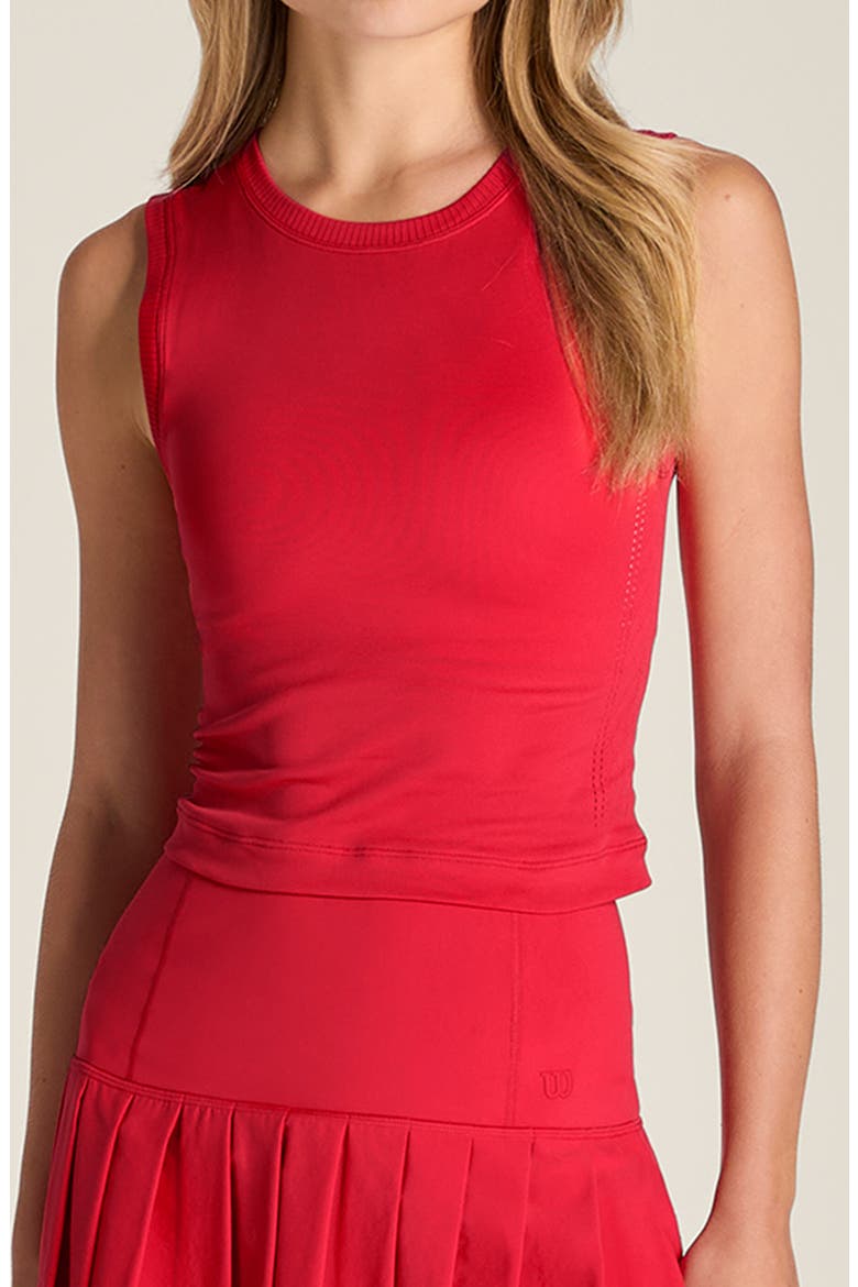 Pro Seamless Performance Tank, Main, color, VARSITY RED