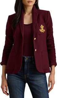 Lauren Ralph Lauren Stretch Cotton Piquè Blazer
