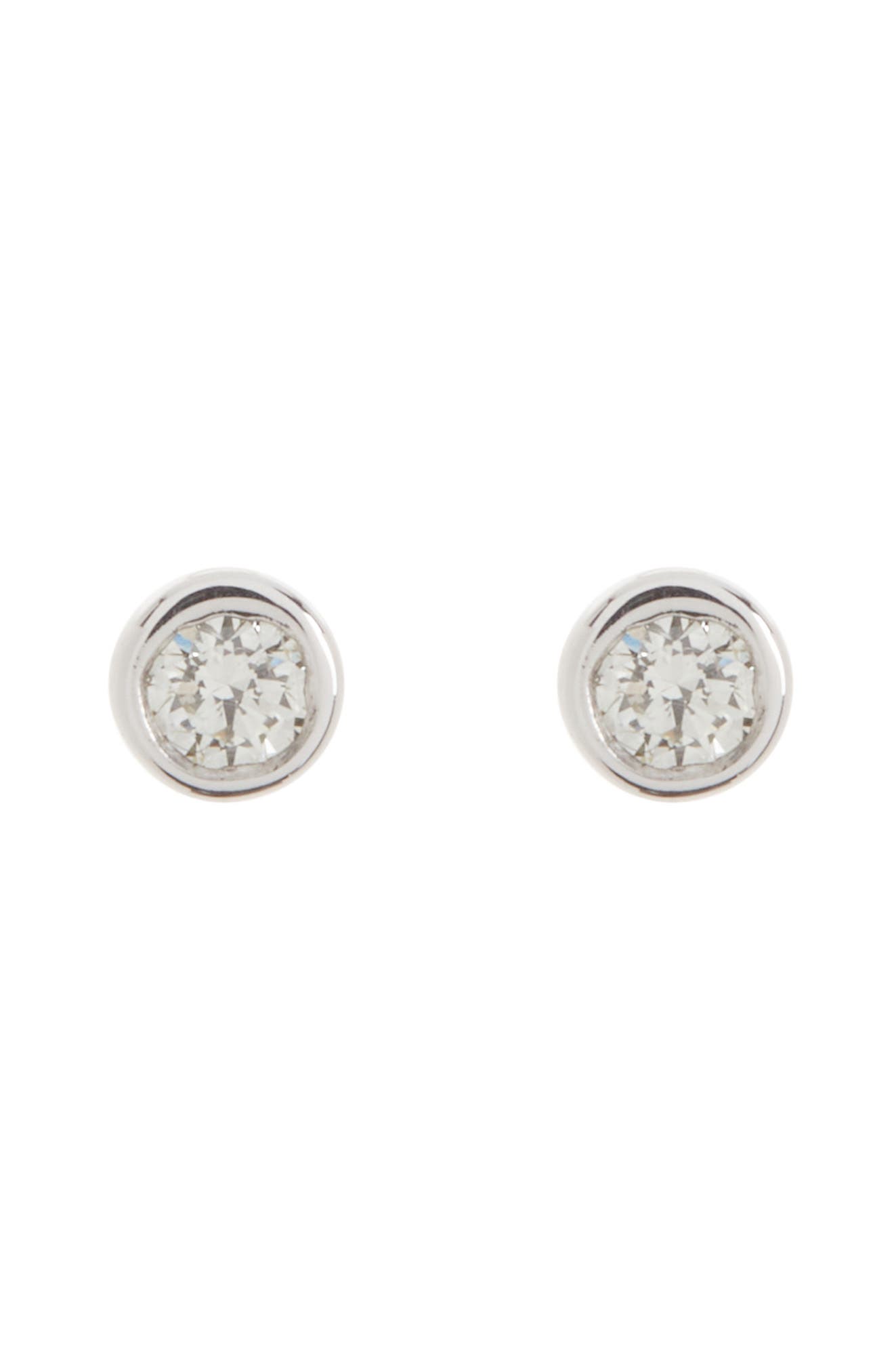 Bony Levy 14K Gold Bezel Diamond Stud Earrings - 0.15 ctw.