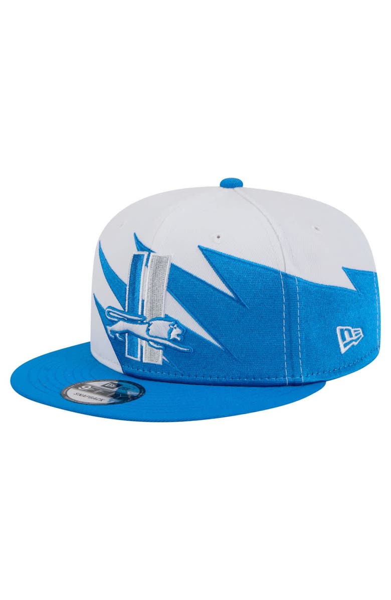 New Era Men's New Era Blue Detroit Lions Throwback Jagged 9FiFTY Snapback Hat, Main, color, Blue