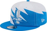 New Era Men's New Era Blue Detroit Lions Throwback Jagged 9FiFTY Snapback Hat