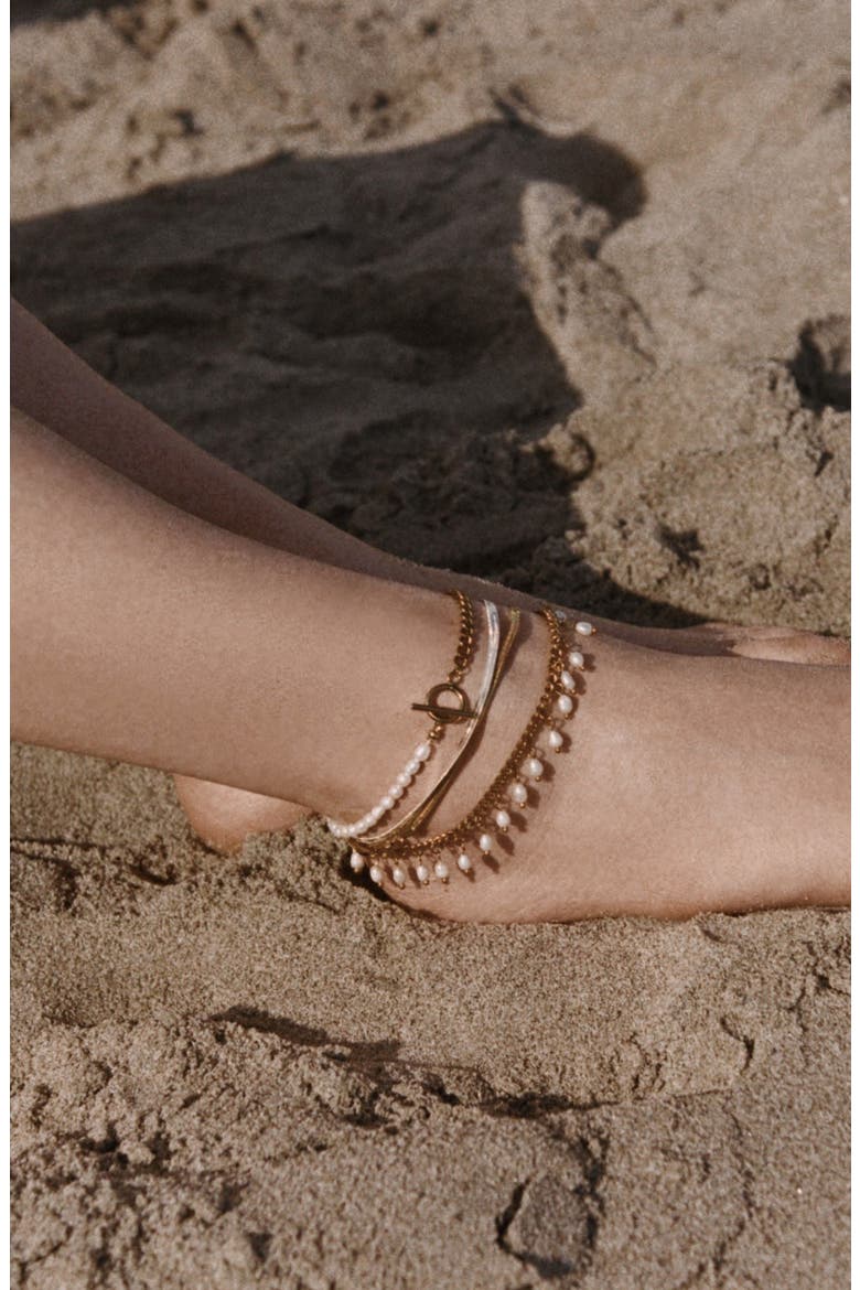 Vicente Freshwater Pearl Anklet, Alternate, color, WHITE