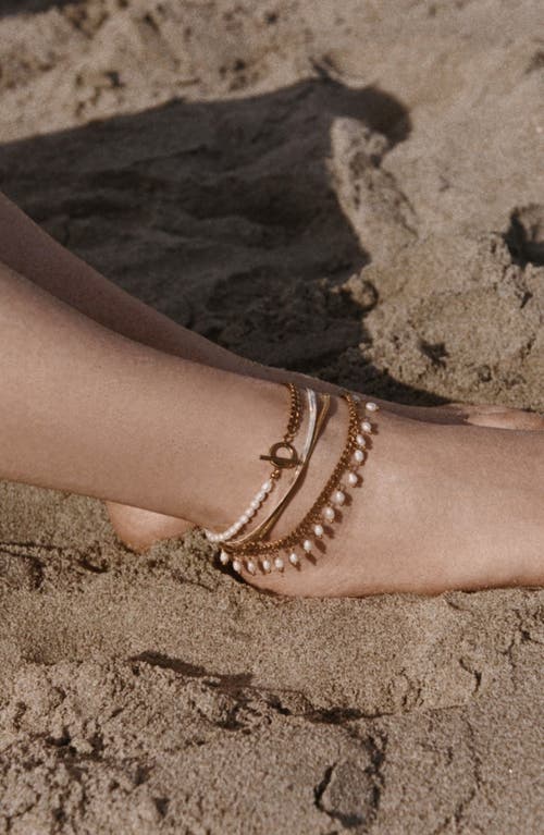 St. Moran Vicente Freshwater Pearl Anklet In White