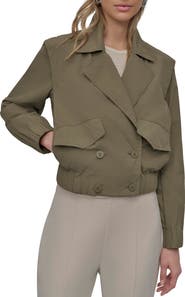 DKNY Crop Trench Jacket