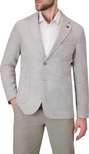 Report Collection Linen & Cotton Blend Sport Coat
