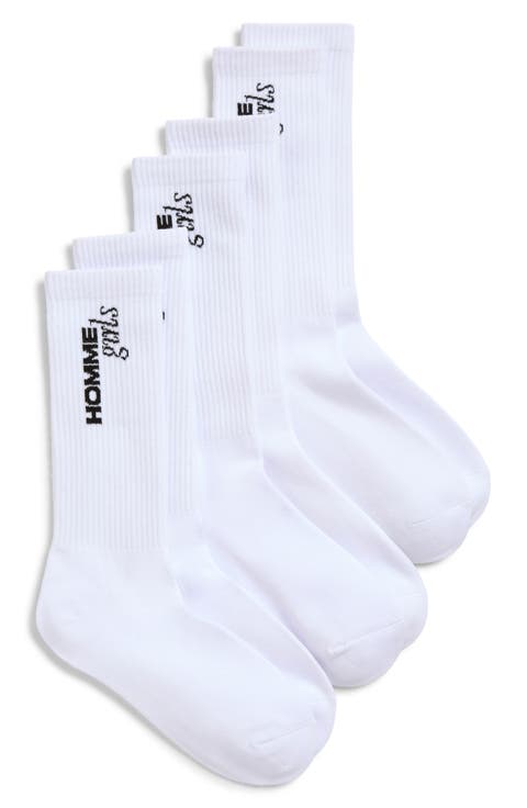 3-Pack Logo Crew Socks